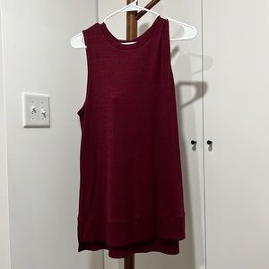 Maroon sweater tank top